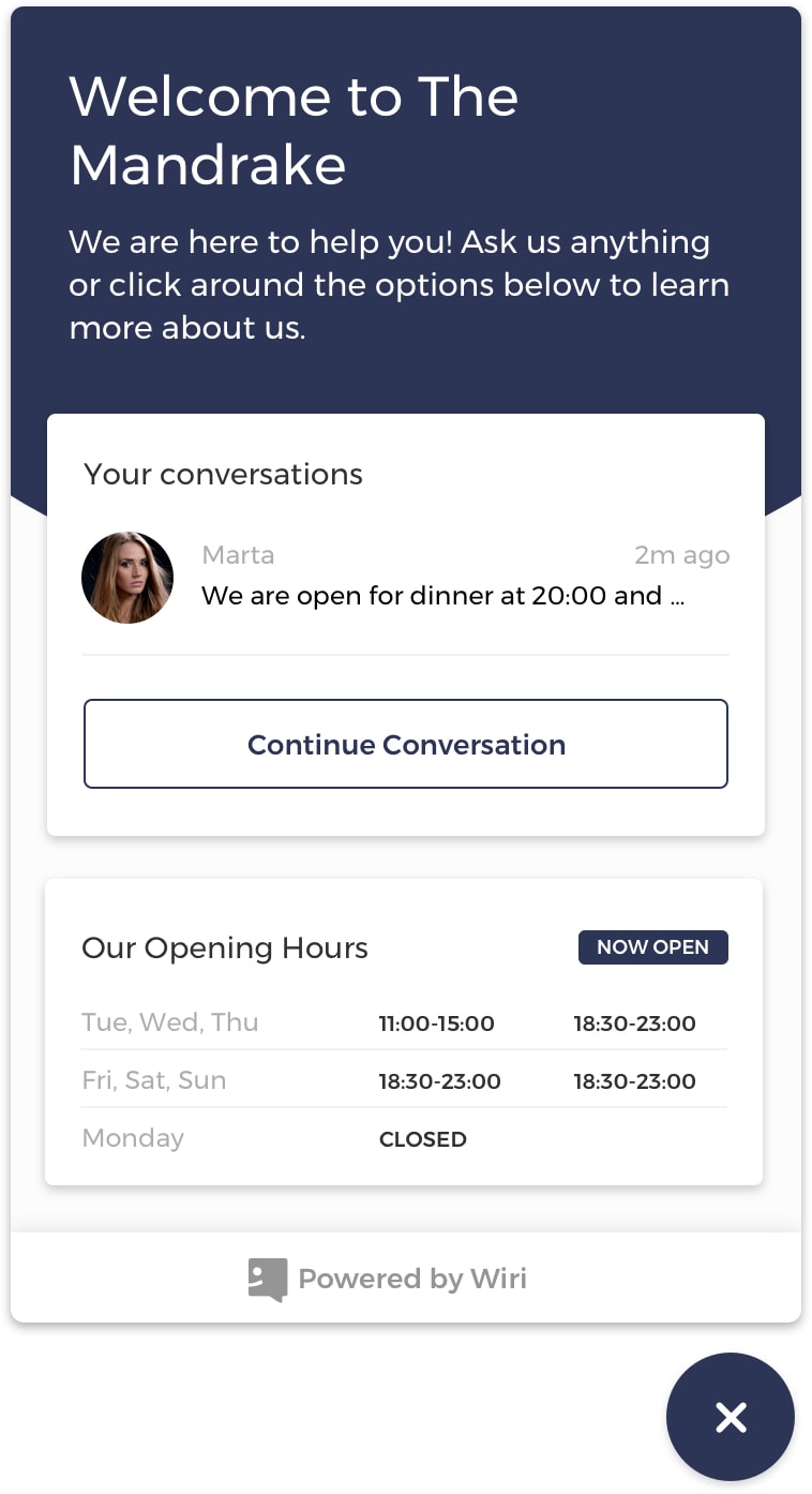 Restaurant Widget Restaurant Widget
